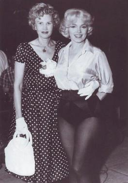 File:Marilyn Monroe with columnist and friend May Mann on the set of Let's Make Love.jpg