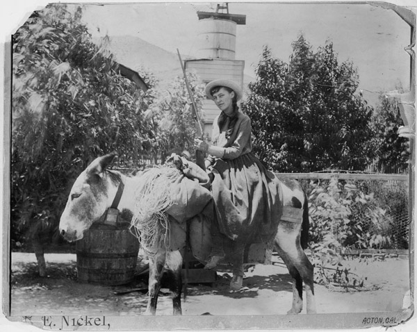 File:Lou.henry.on.a.burro.at.acton.CA.1891.08.22.jpg