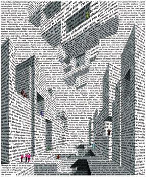 File:'City of Words', lithograph by Vito Acconci, 1999.jpg