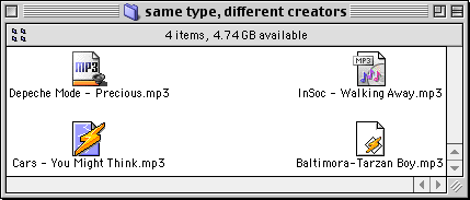 File:Mac OS window with four different MP3 files.png