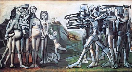 A Picasso rendition of the killings in Kora by Americans soldiers.