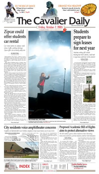 The Cavalier Daily front page, 7 October 2005.jpg