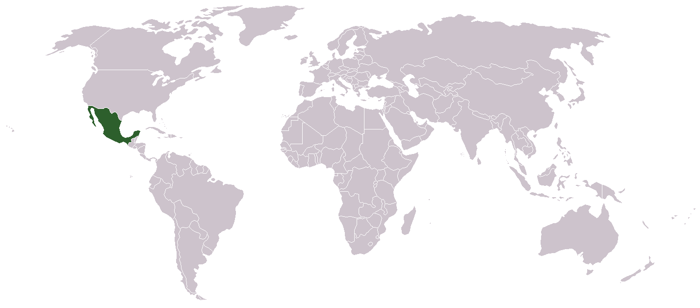 World Map Mexico