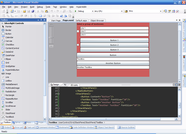 File:Visual Studio, editing a Silverlight project.png