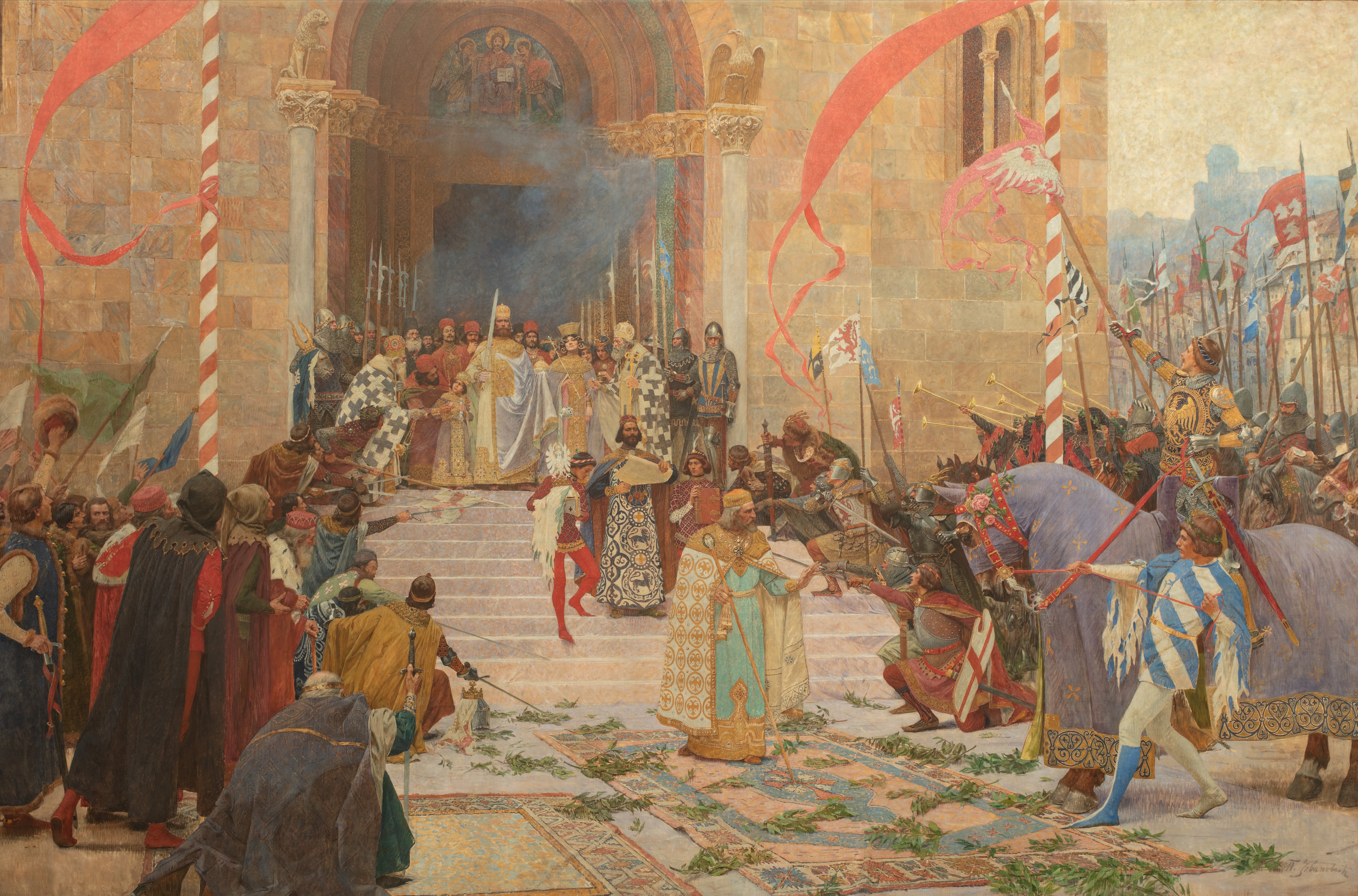 Paja Jovanović - Coronation of Emperor Dušan