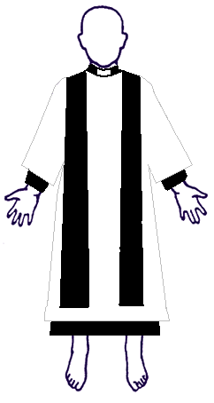 Anglican priest or deacon in choir dress