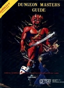 Book cover, Dungeon Masters Guide by Gary Gyga...