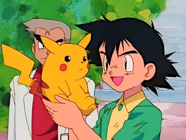 Ash Ketchum and Pikachu together in the pilot episode, Pokémon, I Choose You!