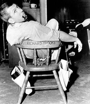 File:Richard Brooks on set set at MGM Studios in the 50's.jpg