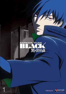 Cover of the first English Darker than Black DVD volume, featuring protagonist Hei