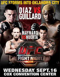 A poster or logo for UFC Fight Night: Diaz vs. Guillard.