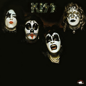 The "Kiss" album cover showed the group positioned against a black 