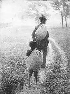 Keipp's photograph of a man and a boy walking