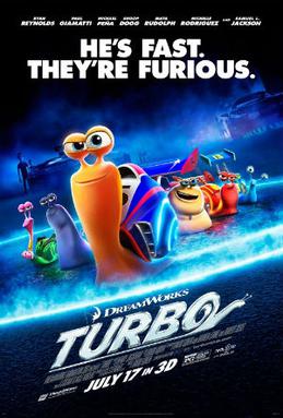 Movie release poster for Turbo, courtesy 20th Century Fox and DreamWorks Animation