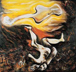 File:'Musica Ebbra', painting by Enzo Cucchi,1982.jpg