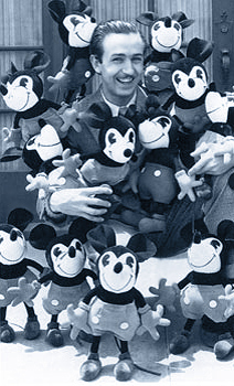 Walt Disney with a collection of Charlotte Cla...