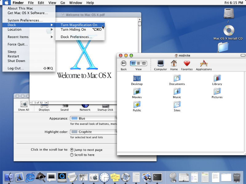  MacOS X 10.0 Cheetah (2001)