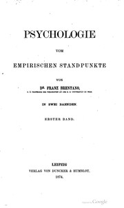 Психология с эмпирической точки зрения (немецкое издание) .jpg