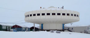 View of the Igloolik Research Centre, Igloolik, Nunavut, Canada.