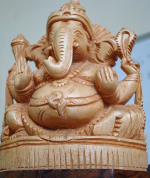 File:Lord Ganesha carved in wood.jpg