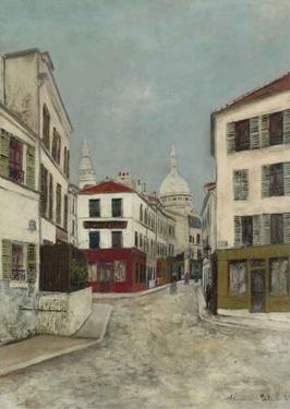 Maurice Utrillo - 'La Rue Norvins à Montmartre', óleo sobre tabla, c.  1910.jpg