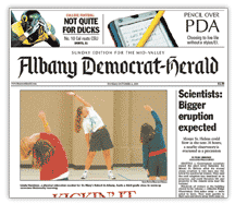 Albany Democrat-Herald front page.gif