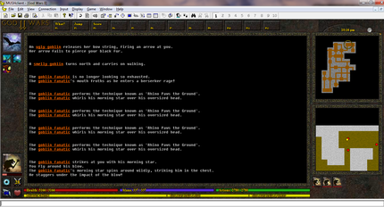 File:God Wars II screenshot of dungeon with MUSHclient plugin.png