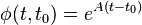 \phi(t, t_0) = e^{A(t - t_0)}