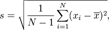 standard deviation formula