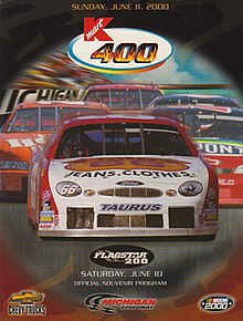 The 2000 Kmart 400 program cover.