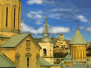 Cathedrals in old district of Tbilisi