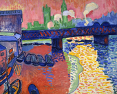 Charing Cross Bridge, London; by André Derain; 1906; oil on canvas, 80.3 × 100.3 cm.; National Gallery of Art, Washington, DC.