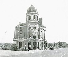 The signature corner tower was the last to go: final day of demolition, July 13, 1976 ShibeDemoLastDay1976.jpg