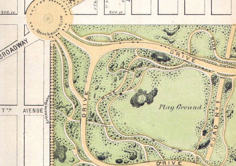 File:1868 Vaux ^ Olmstead Map of Central Park, New York City - Geographicus - CentralPark-CentralPark-1869 (Showing Playground).jpg