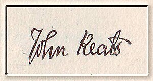 John Keats Signature