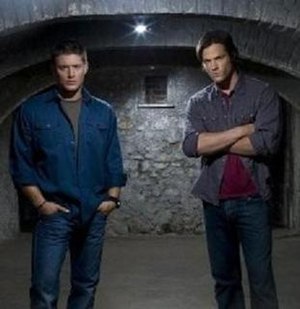 Jensen Ackles as Dean Winchester (left) and Ja...