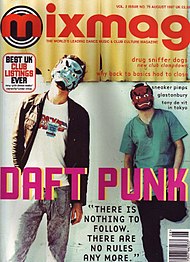 Mixmag cover feature in August 1997 Daft Punk Mixmag 1997.jpg
