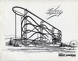 Promotional image of the Z Force roller coaster in 1985.jpg