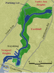 Map of Upper Newport Bay Upper Newport Bay map.gif