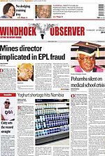 Windhoek Observer front page.jpg