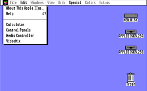 An example of an on-screen color palette, as p...