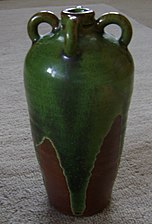 Newcomb College Pottery vase potted and glazed by Joseph Meyer