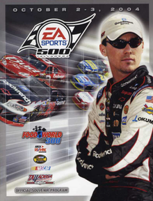 2004 EA Sports 500 program cover, based on the cover for the NASCAR 2005: Chase for the Cup video game