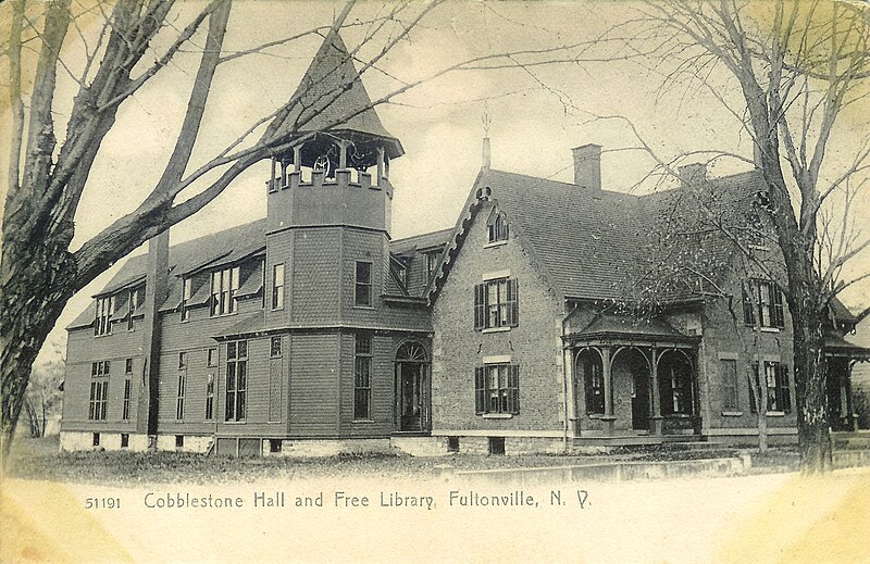 File:Cobblestone Hall and Free Library.jpg