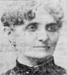 Face of an older white woman, from a 1927 newspaper.