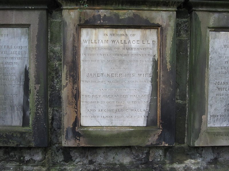 File:Grave of William Wallace (1768-1843) mathematician.jpg