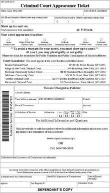 A sample specimen of an old Criminal Court summons NYC-summons-redesign.pdf