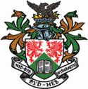 Coat of arms, including motto Aberystwyth University coat of arms.png