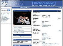 Profile shown on Thefacebook in 2005 Original-facebook.jpg