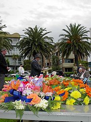 A Remembrance Day ceremony in Melbourne, Australia, November 11, 2004. The mayor of the City of Port Phillip, Councillor Dick Gross, is speaking.